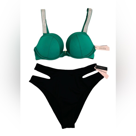 Victoria’s Secret Swim Bikini Shine Push-up Top & High Waist Bottom - Picture 8 of 8